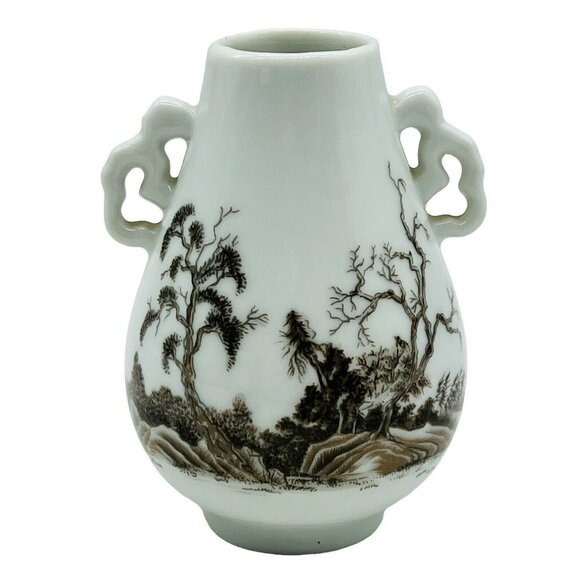 Franklin Mint Other - Franklin Mint Asian Forest Mini Imperial Collection Dynasty Vase 1980 Japan 3.5”